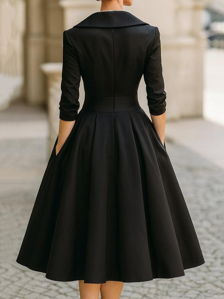 Reece | Woman’s Elegant Wedding A-line Guest Midi Dress