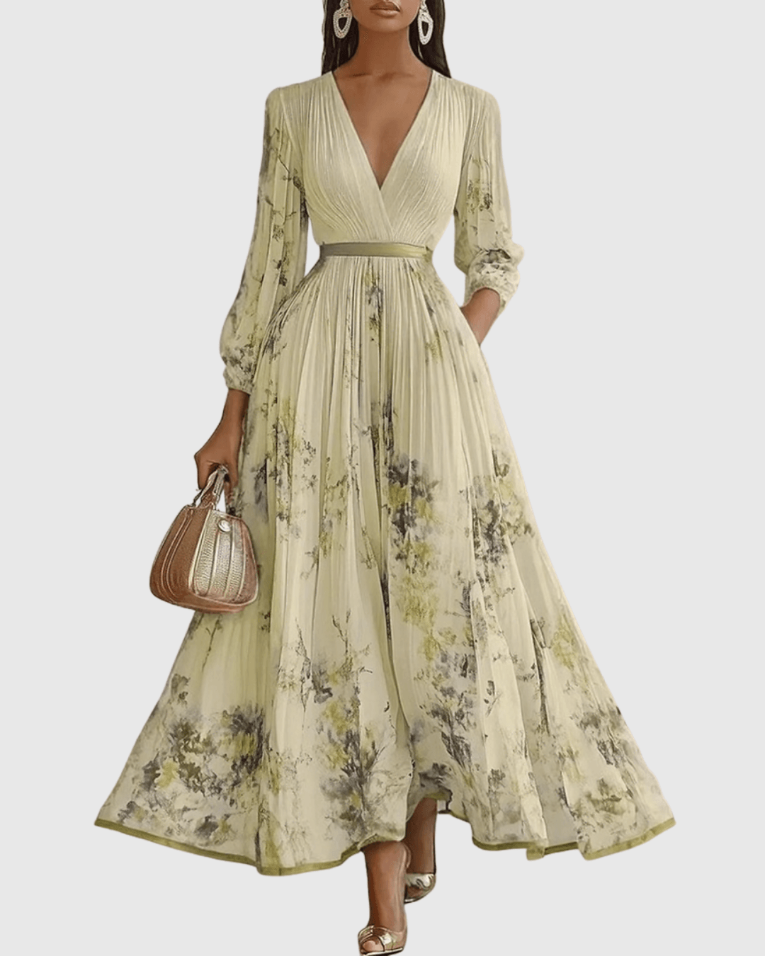 Rowella | Elegant Pleated Summer Maxi Dress for Women