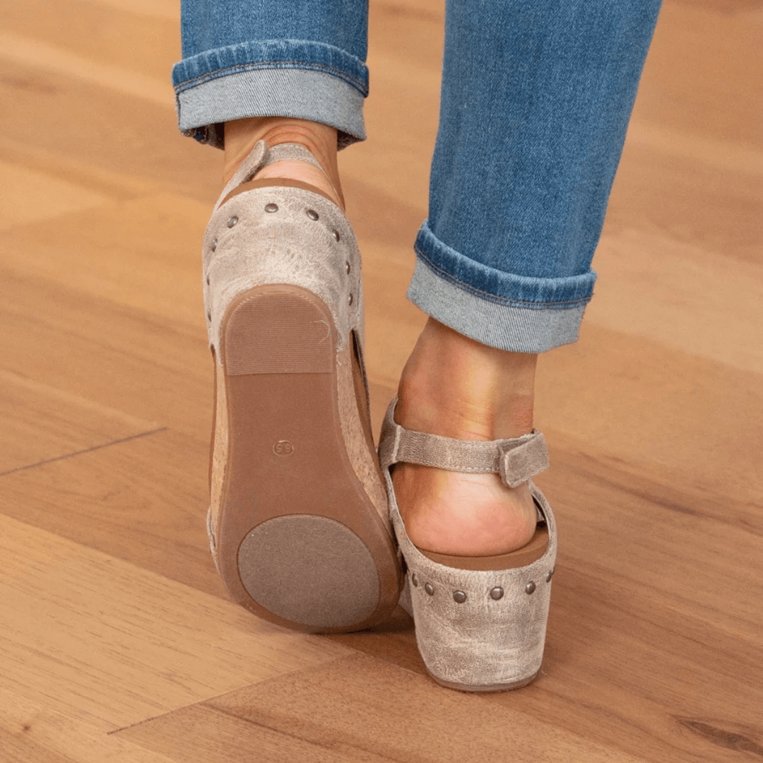 Linda | Suede Wedge Sandals for Woman