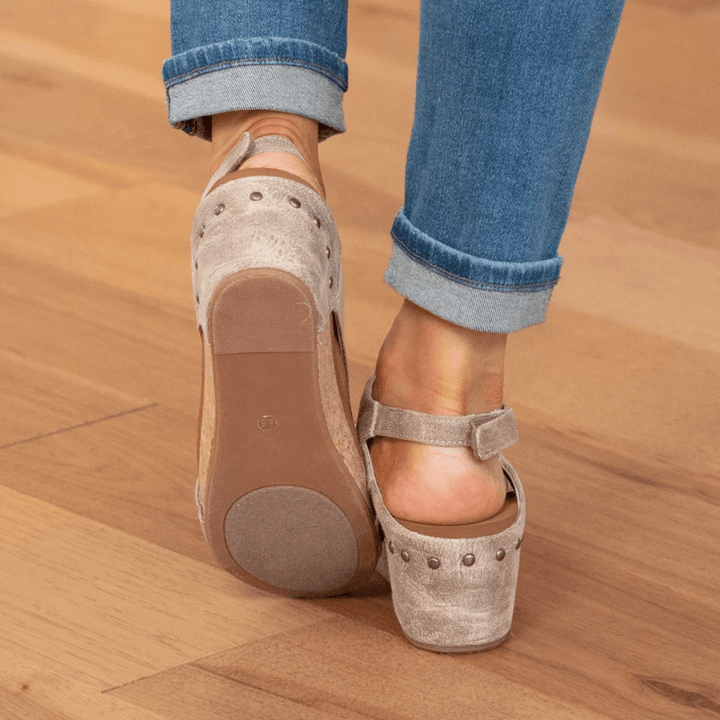 Linda | Suede Wedge Sandals for Woman