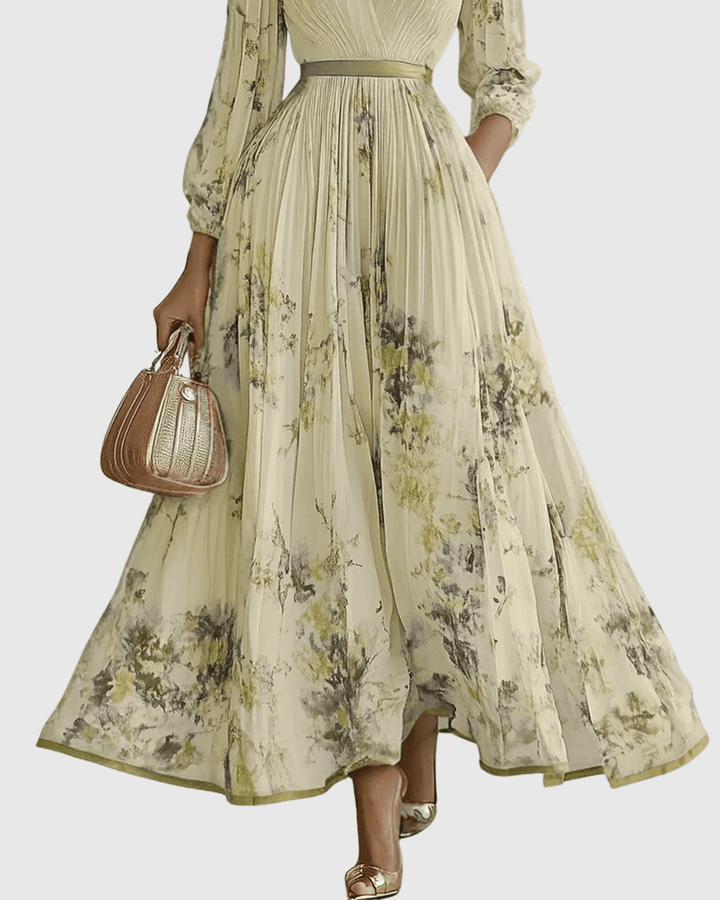 Rowella | Elegant Pleated Summer Maxi Dress for Women