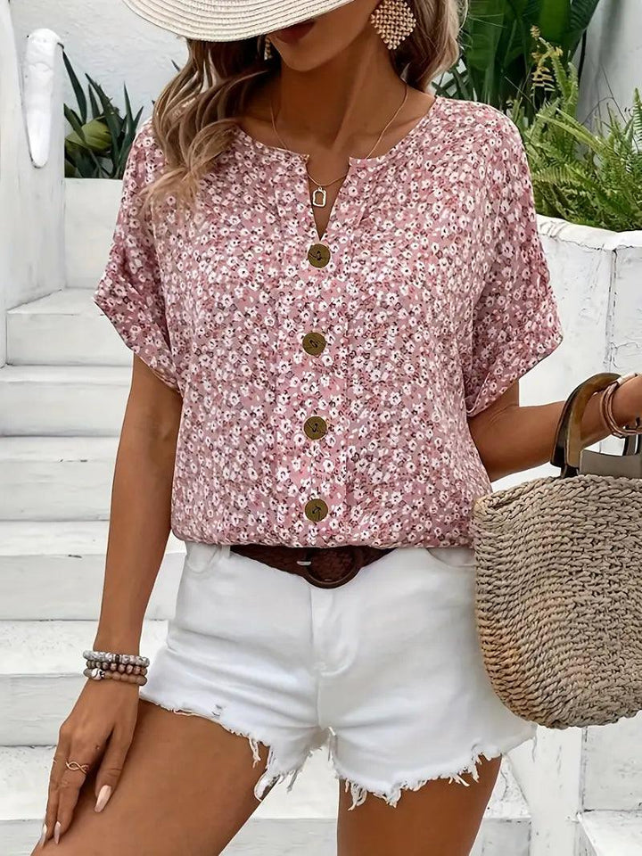 Verna| Woman’s Casual Floral Summer Vacation Top