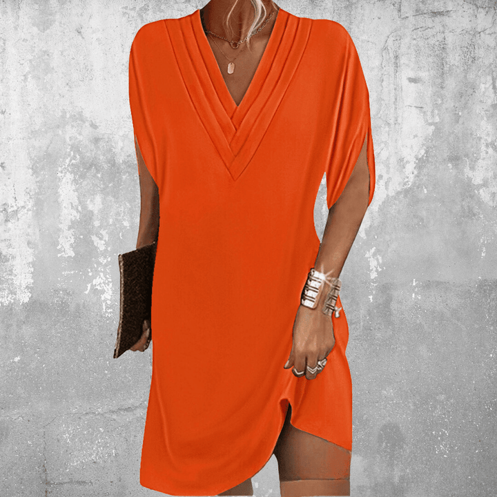Brooke | Woman’s Elegant Tummy Covering Midi Dress Casual Wear