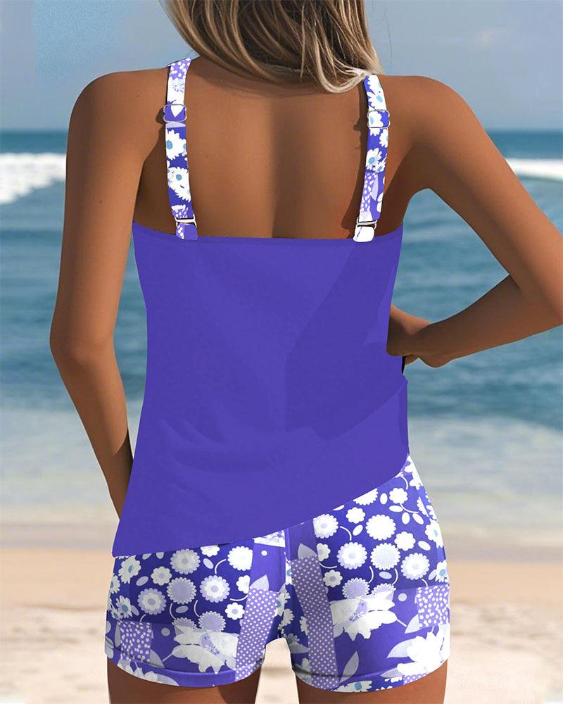 Melanie | Woman’s Two-Piece Swimsuit with Comfortable Fit and Floral Beach Style