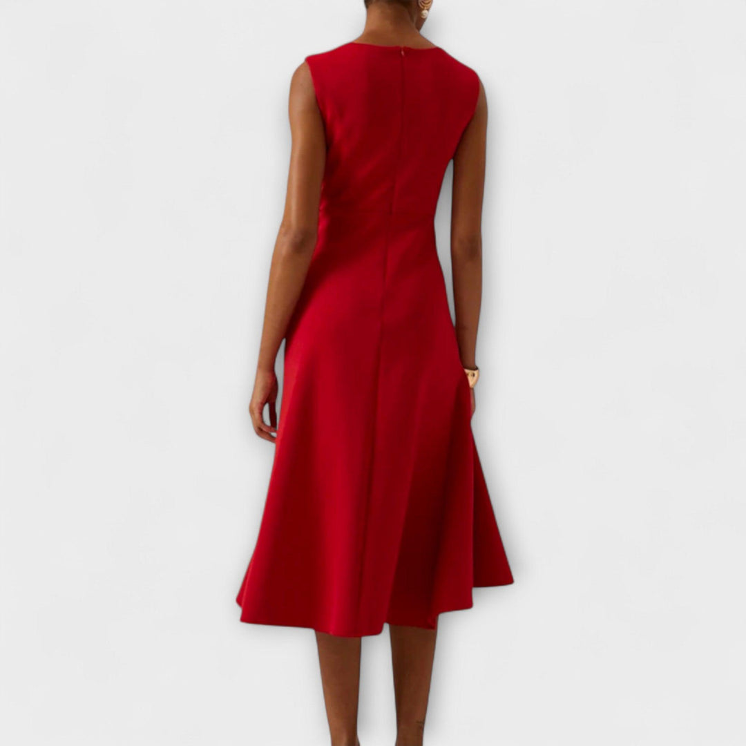 Sheila | Woman’s Draped Asymmetric Midi Wedding Guest Dress