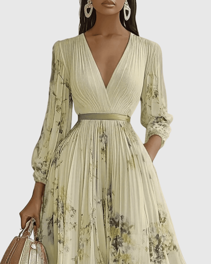 Rowella | Elegant Pleated Summer Maxi Dress for Women
