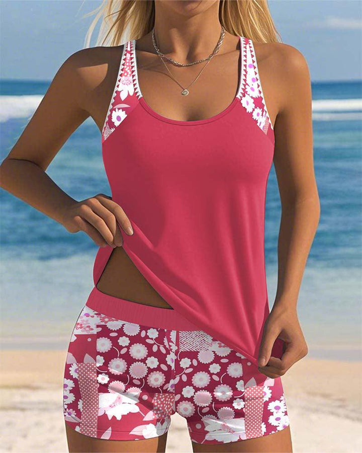 Melanie | Woman’s Two-Piece Swimsuit with Comfortable Fit and Floral Beach Style
