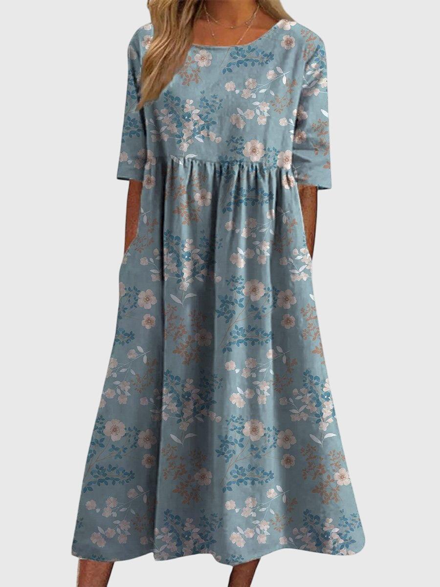 Djala | Womans Floral Midi Dress Summer Wear