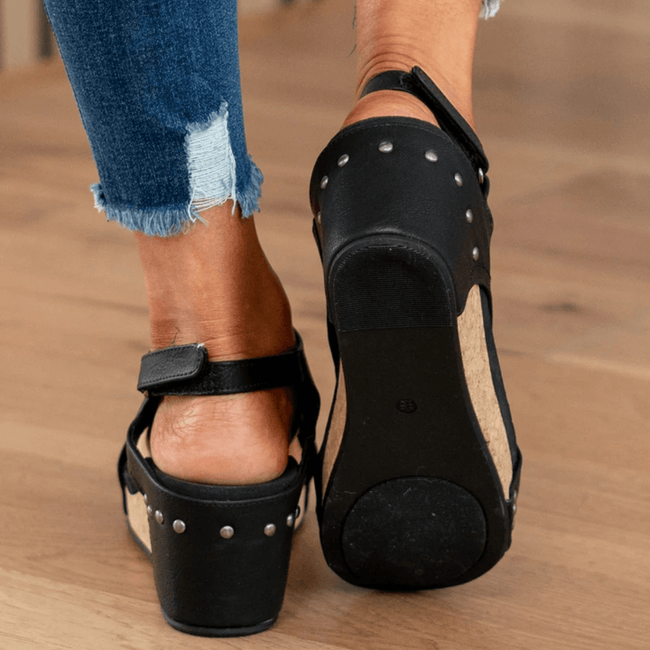 Linda | Suede Wedge Sandals for Woman