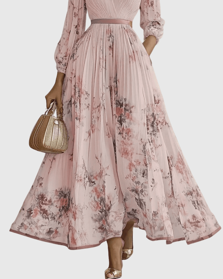 Rowella | Elegant Pleated Summer Maxi Dress for Women