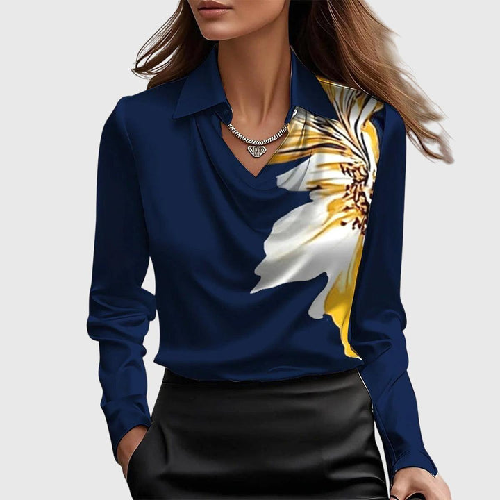 Brooklyn | Woman’s Satin Cowl Neck Blouse Elegant Blouse