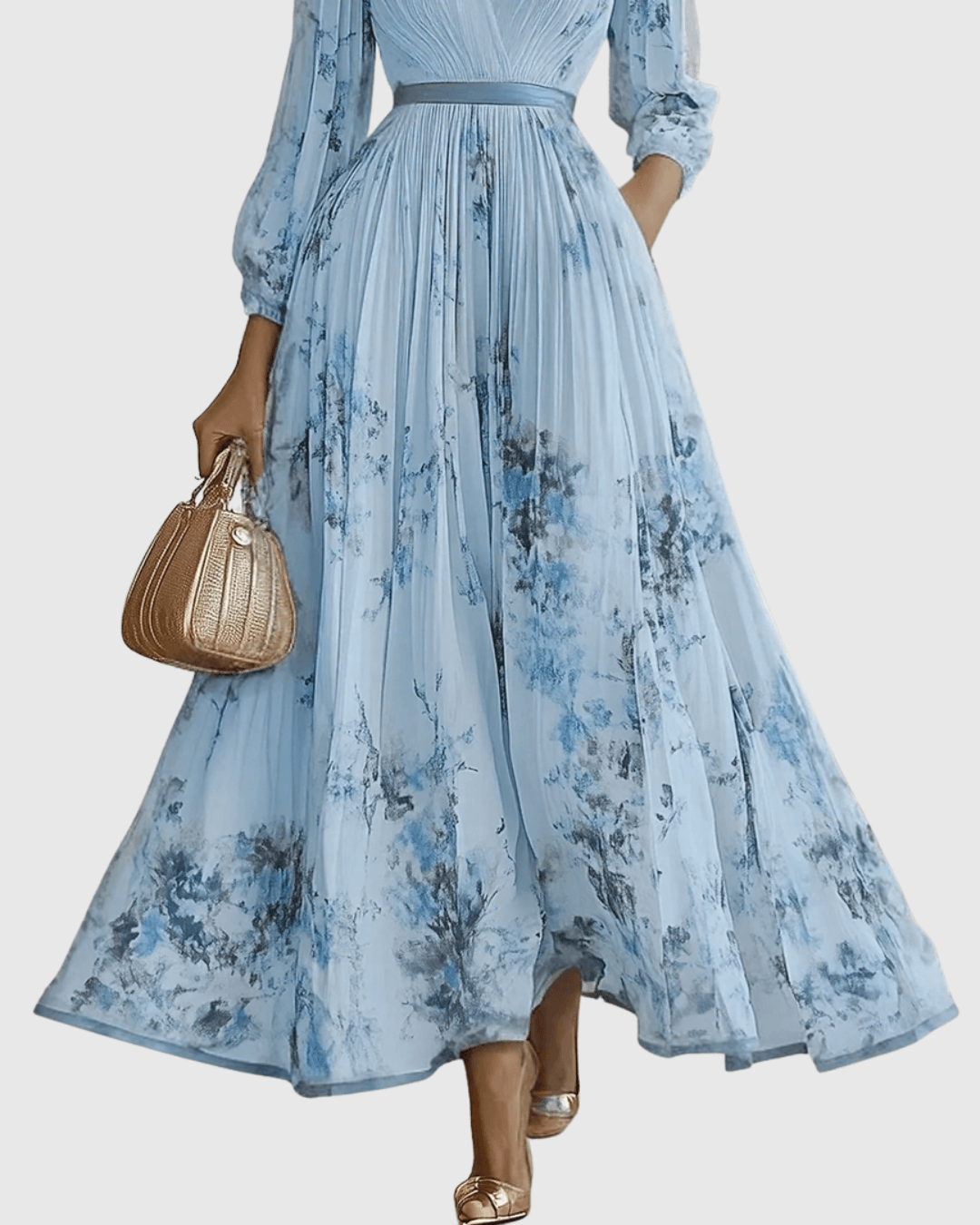 Rowella | Elegant Pleated Summer Maxi Dress for Women