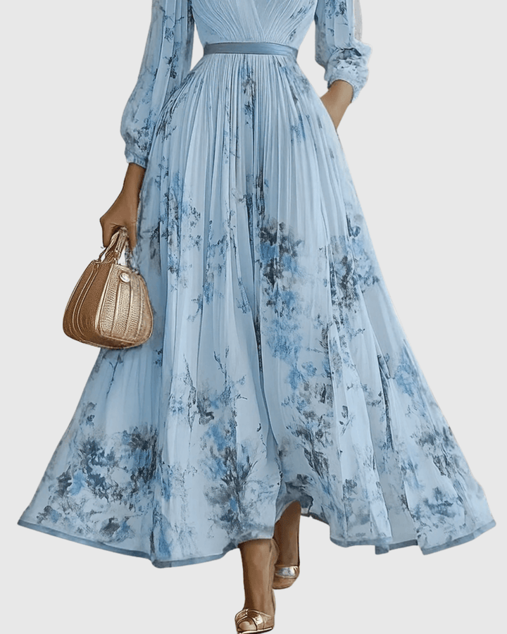 Rowella | Elegant Pleated Summer Maxi Dress for Women