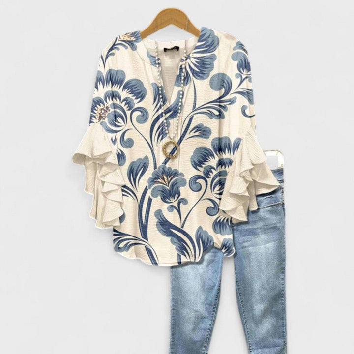 Kay | Woman’s Floral Lightweight Airy Day Blouse