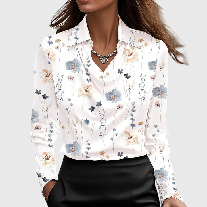 Brooklyn | Woman’s Satin Cowl Neck Blouse Elegant Blouse