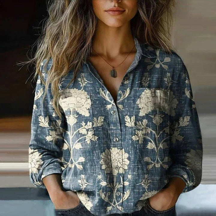 Rebecca | Woman’s Bohemian Pattern Vintage Blouse