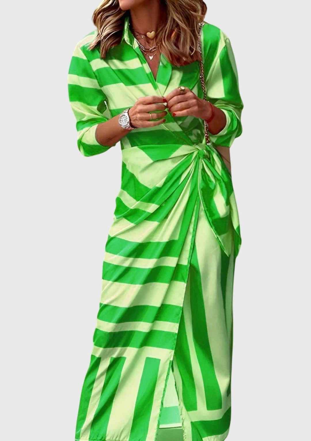 Everly | Woman’s Elegant Wrap Dress With Print Vacation Wear
