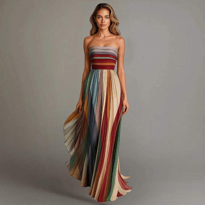 Judith | Woman’s Pleated Maxi Cocktail Evening Dress