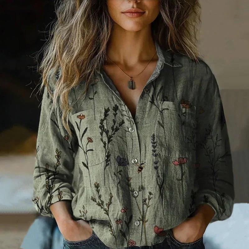 Rebecca | Woman’s Bohemian Pattern Vintage Blouse