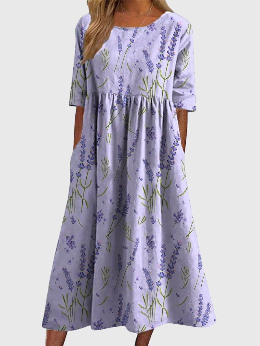 Djala | Womans Floral Midi Dress Summer Wear