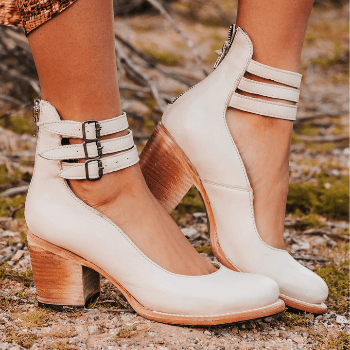 Naturéva | Woman’s Elegant and Comfortable buckle heel Sandals