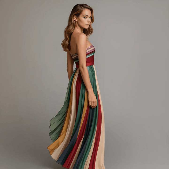 Judith | Woman’s Pleated Maxi Cocktail Evening Dress