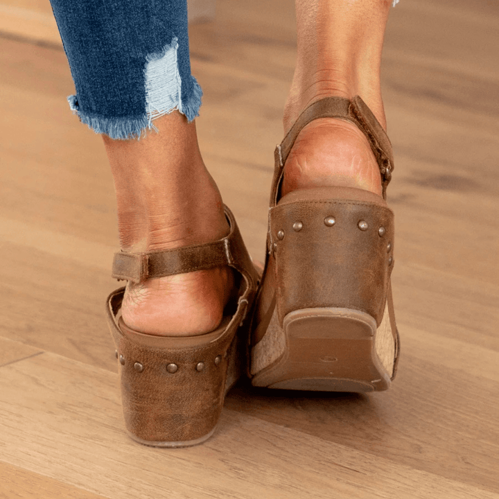 Linda | Suede Wedge Sandals for Woman