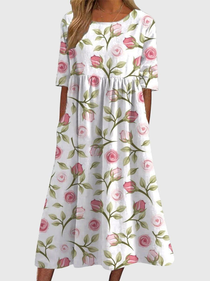 Djala | Womans Floral Midi Dress Summer Wear
