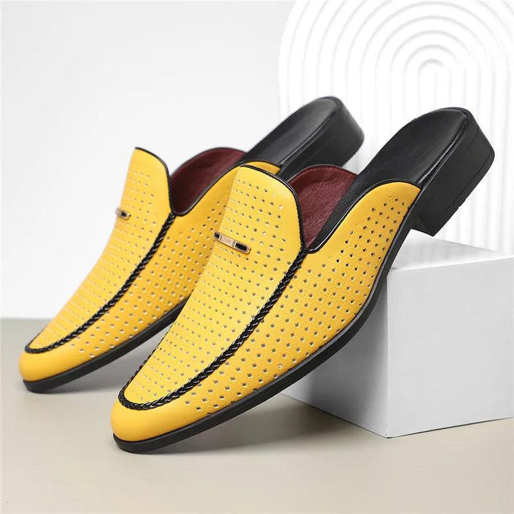 Men’s Capri Pleather Mule Loafer Slides