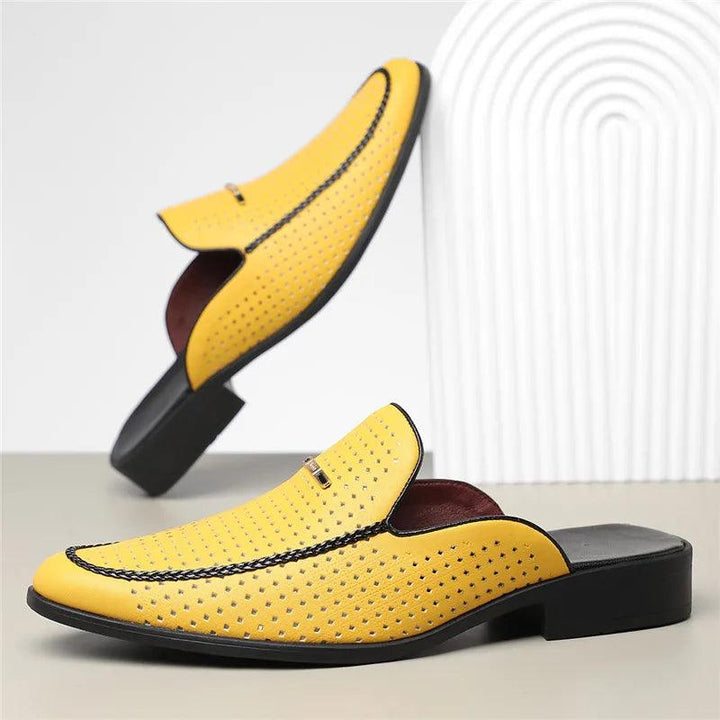 Men’s Capri Pleather Mule Loafer Slides