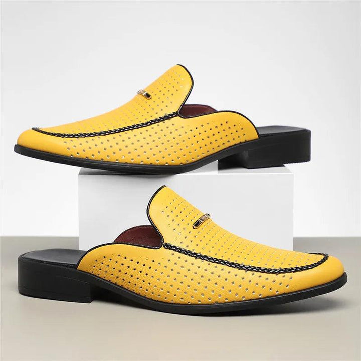 Men’s Capri Pleather Mule Loafer Slides