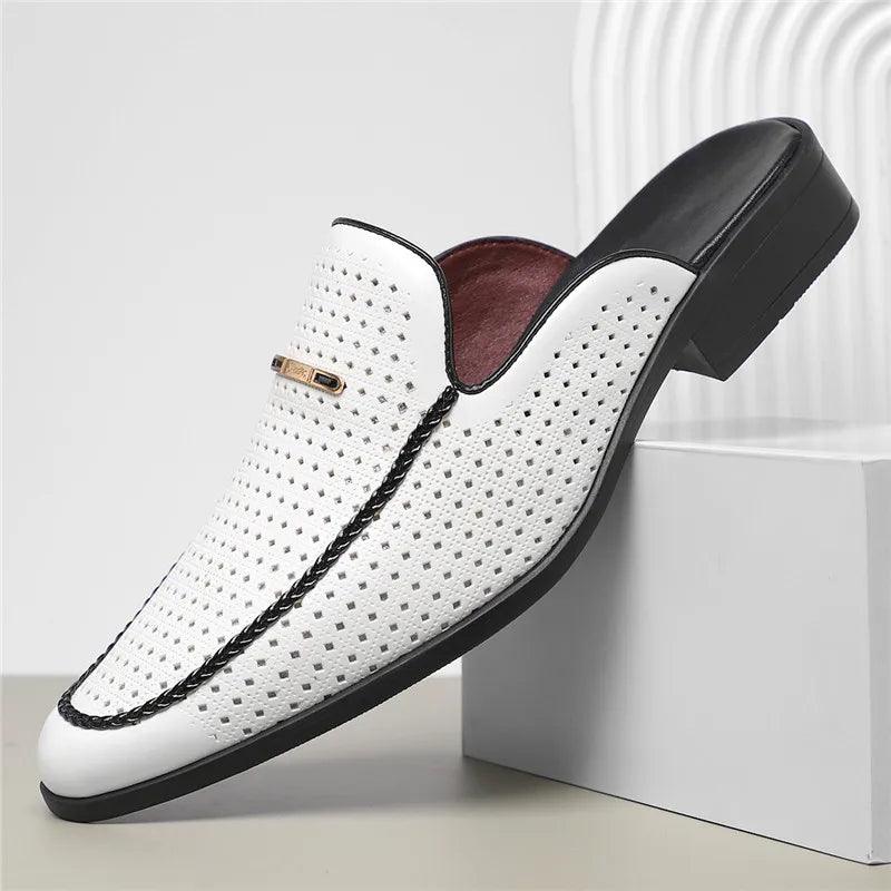 Men’s Capri Pleather Mule Loafer Slides
