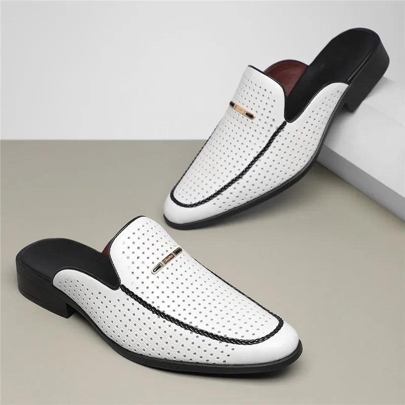 Men’s Capri Pleather Mule Loafer Slides