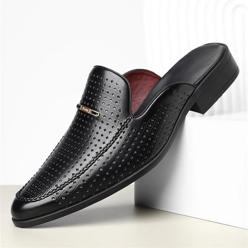 Men’s Capri Pleather Mule Loafer Slides