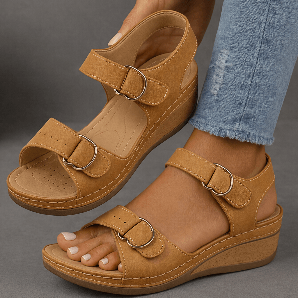 Nina| Woman’s Orthopedic Sandals with Wedge Heel