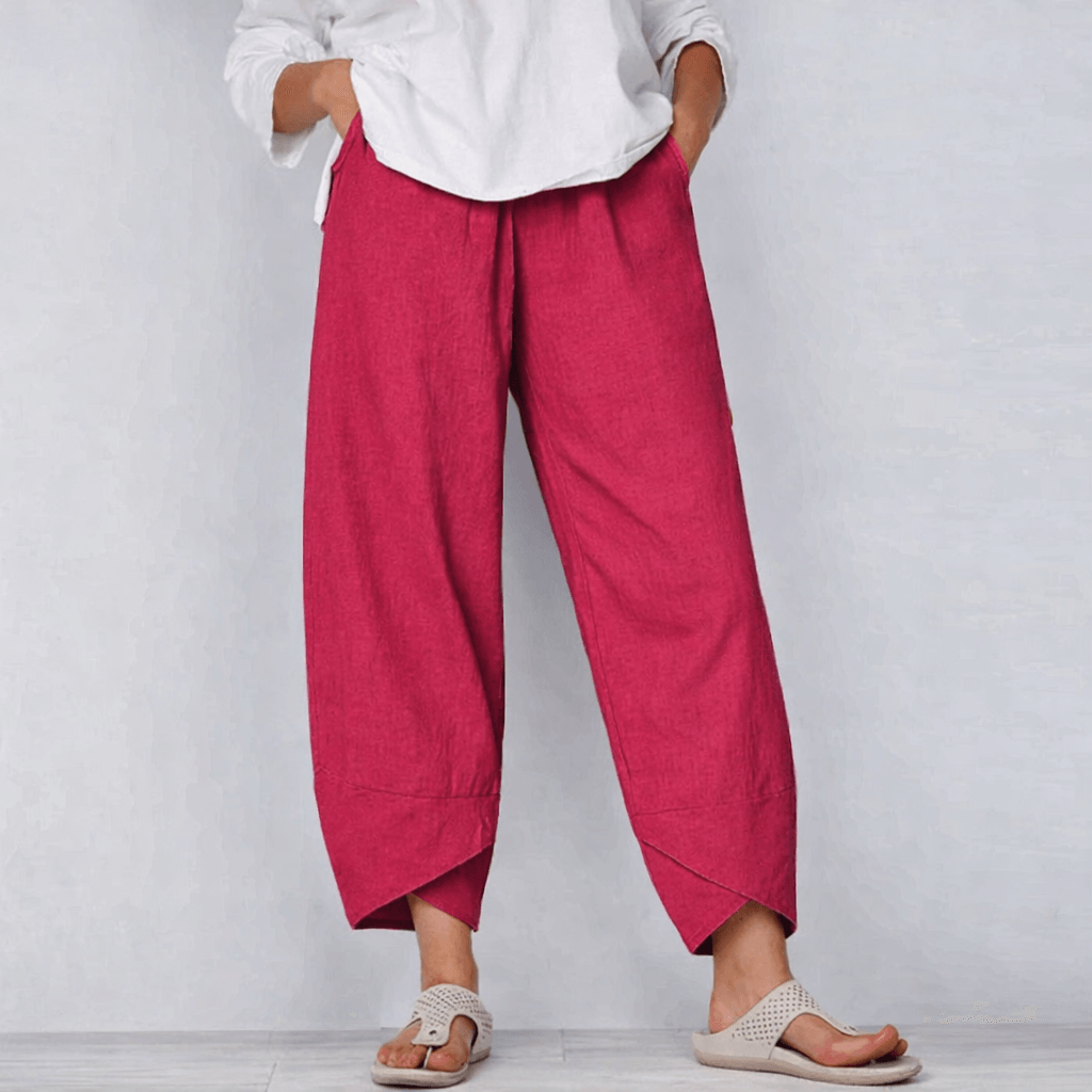 Tarni | Woman’s Chic Summer Linen Cropped Pants