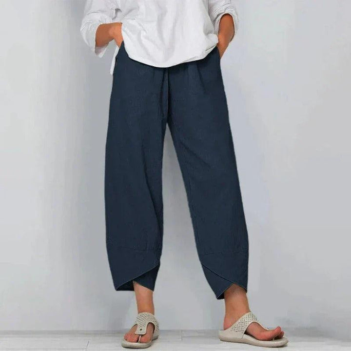 Tarni | Woman’s Chic Summer Linen Cropped Pants