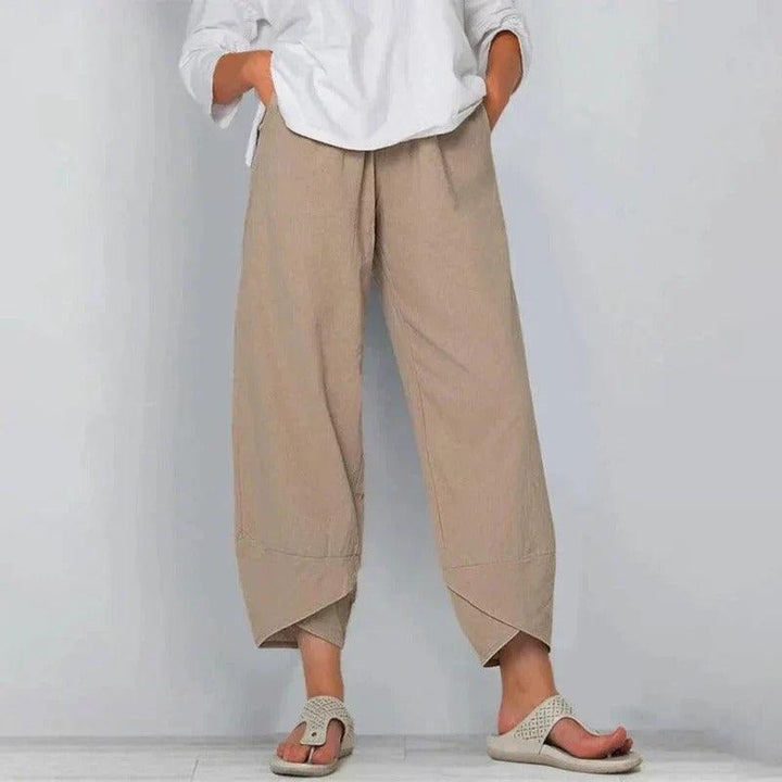 Tarni | Woman’s Chic Summer Linen Cropped Pants