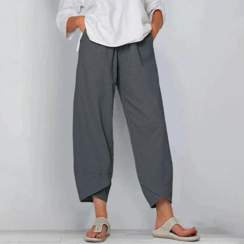 Tarni | Woman’s Chic Summer Linen Cropped Pants