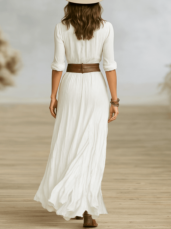 Women’s Boho Western Maxi Shirt Dress