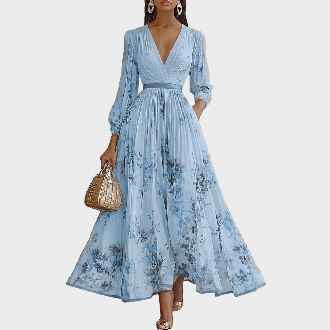 Rowella | Elegant Pleated Summer Maxi Dress for Women