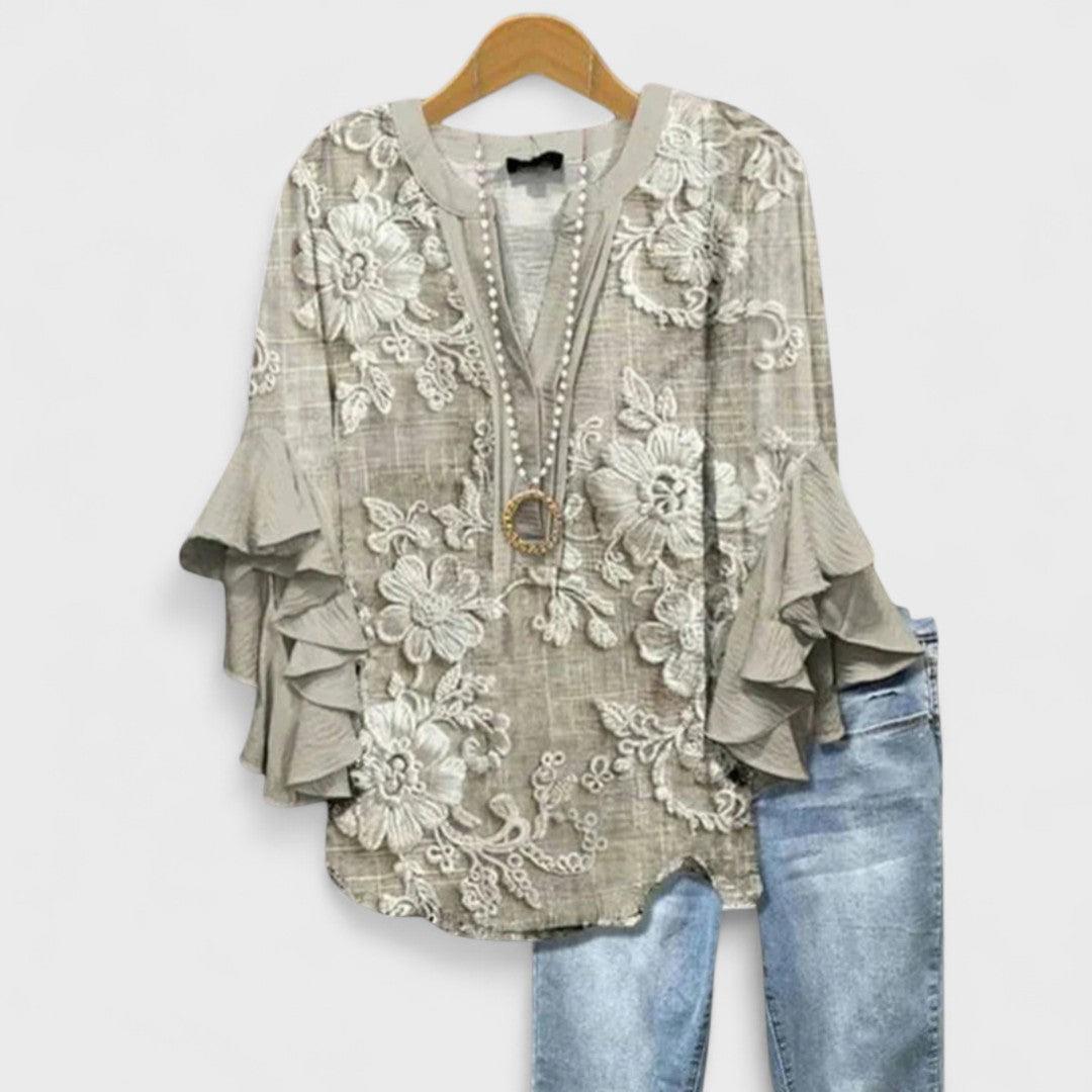 Kay | Woman’s Floral Lightweight Airy Day Blouse