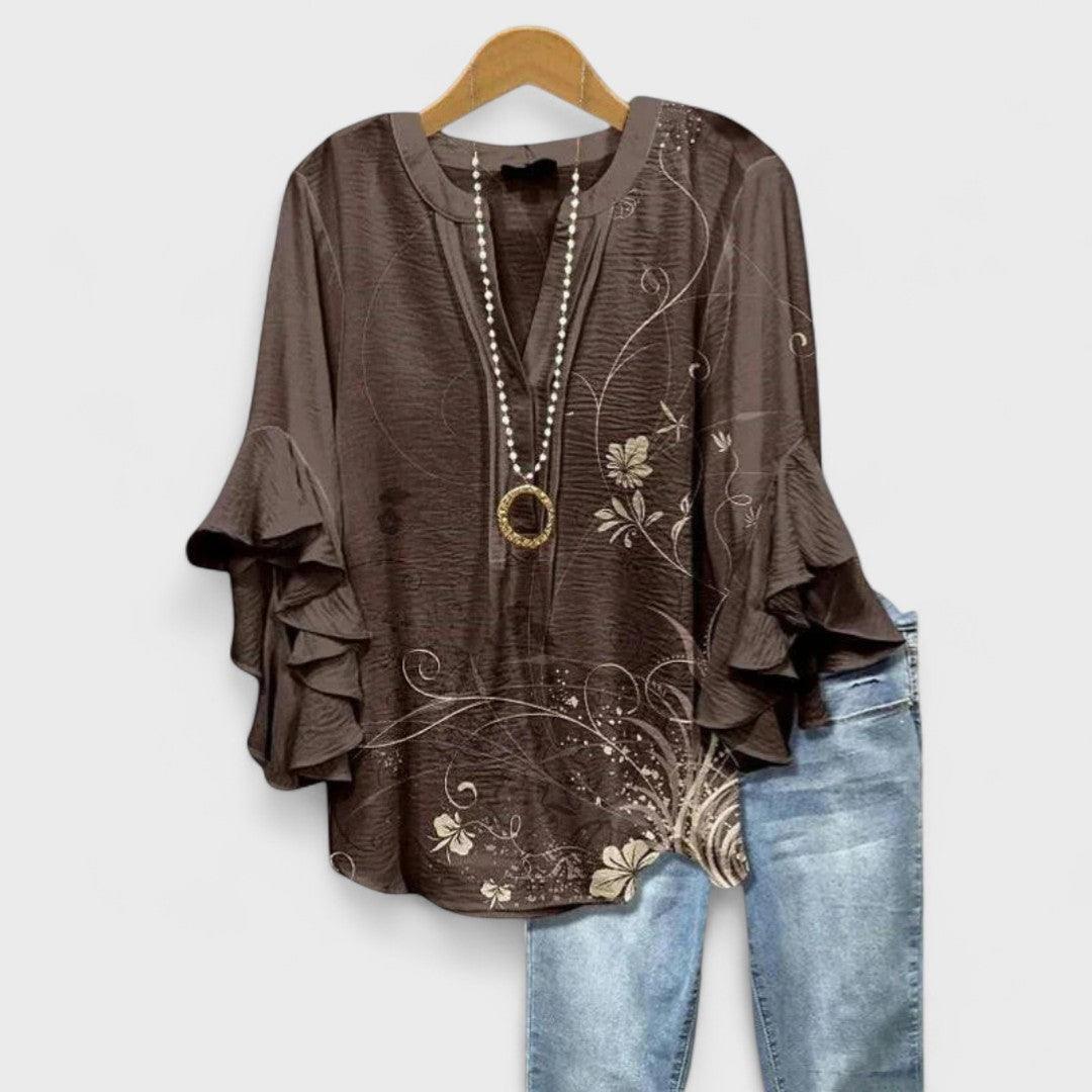 Kay | Woman’s Floral Lightweight Airy Day Blouse