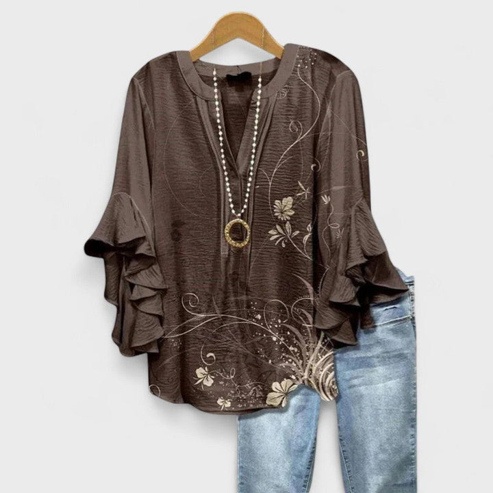 Kay | Woman’s Floral Lightweight Airy Day Blouse