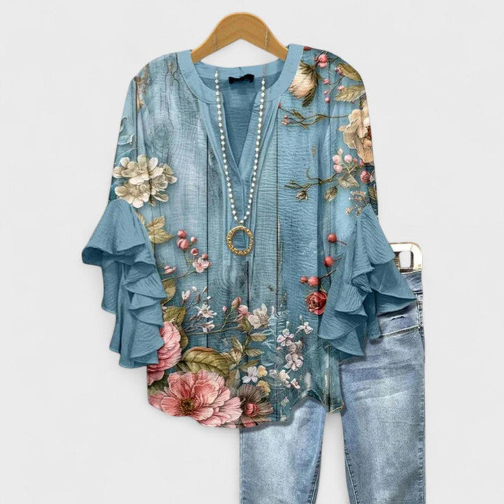 Kay | Woman’s Floral Lightweight Airy Day Blouse