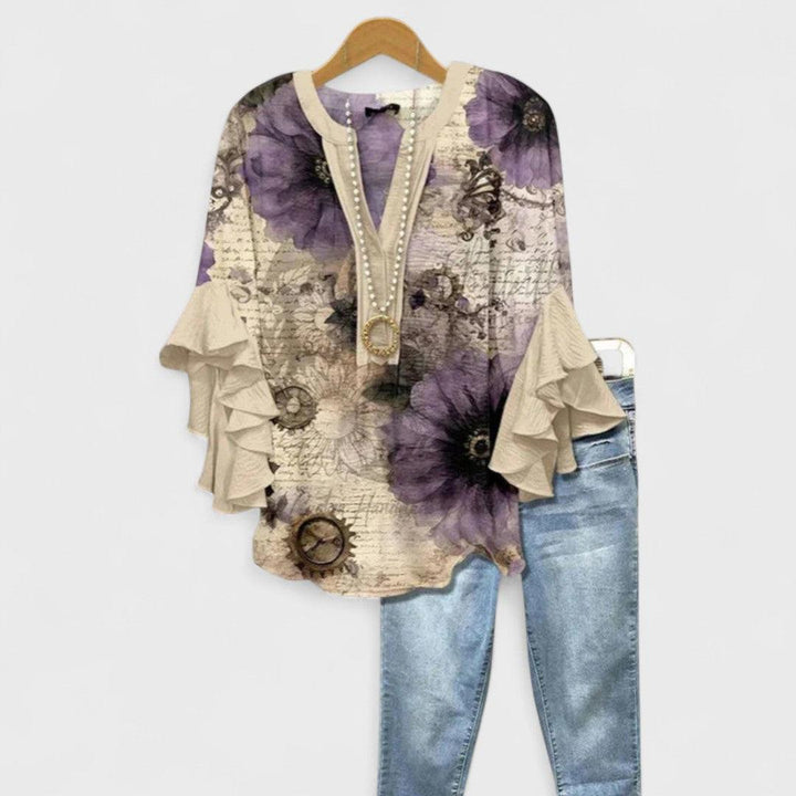 Kay | Woman’s Floral Lightweight Airy Day Blouse