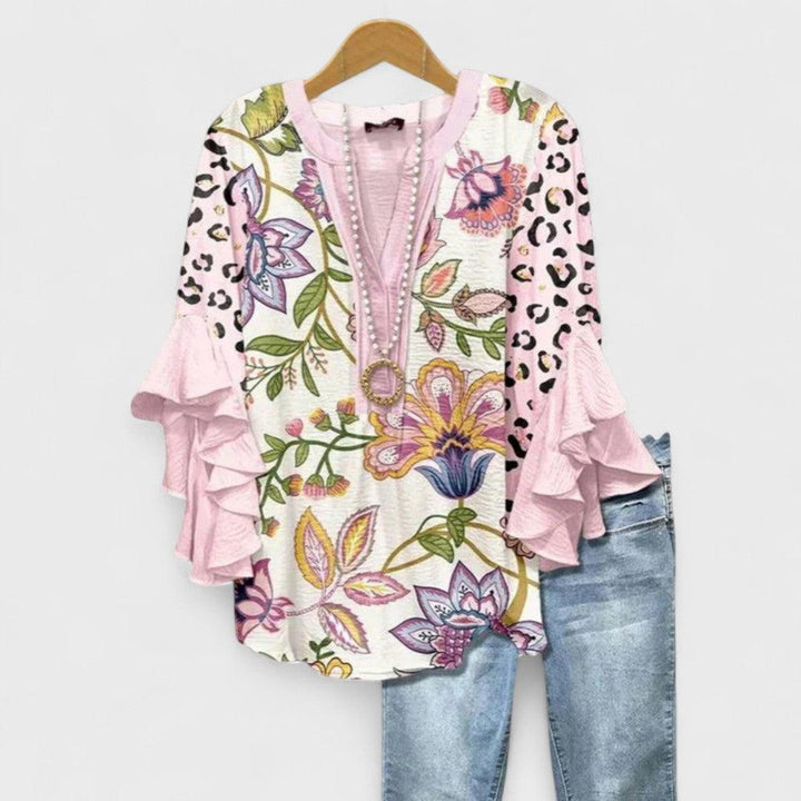 Kay | Woman’s Floral Lightweight Airy Day Blouse