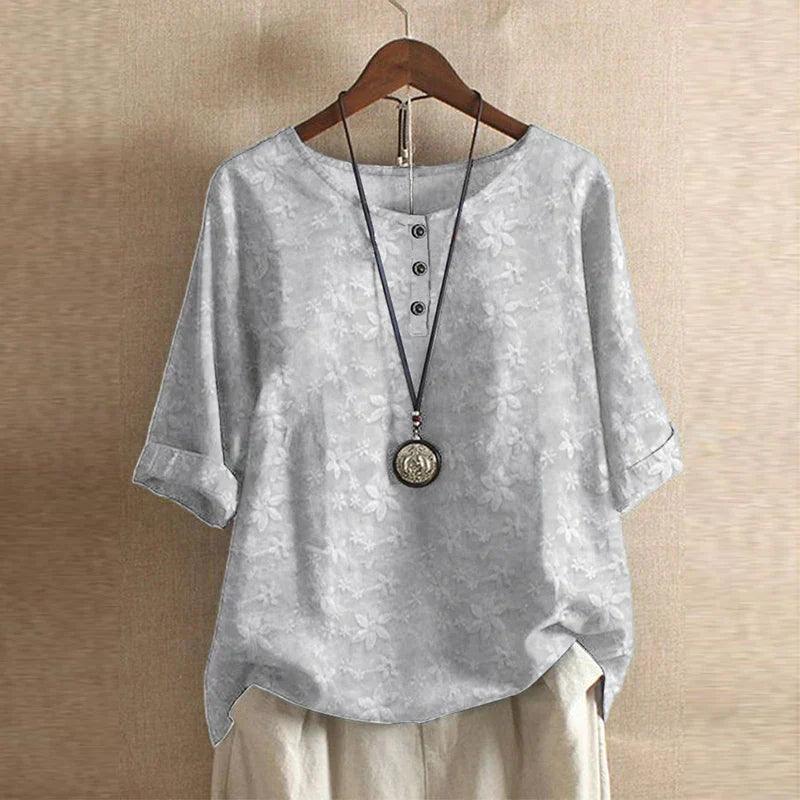 Anya| Woman’s Vintage Floral Oversized Tunic Top