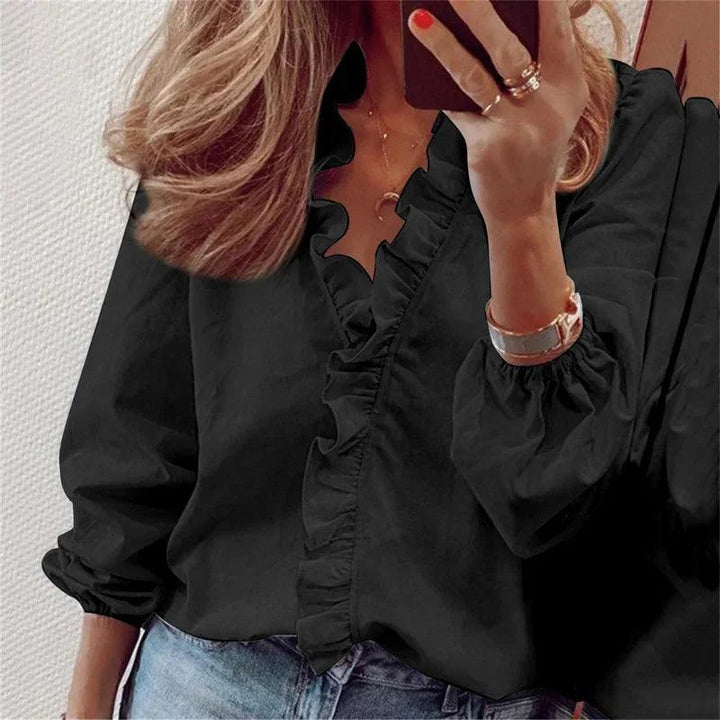 Enola | Woman’s Feminine Blouse with Playful Ruffles
