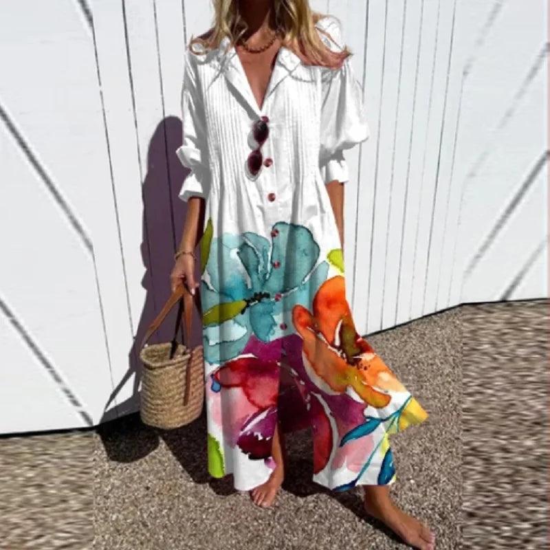 Fleuria | Women’s Boho Vacation Maxi Dress